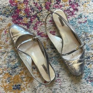 Y2K Miu Miu silver flats